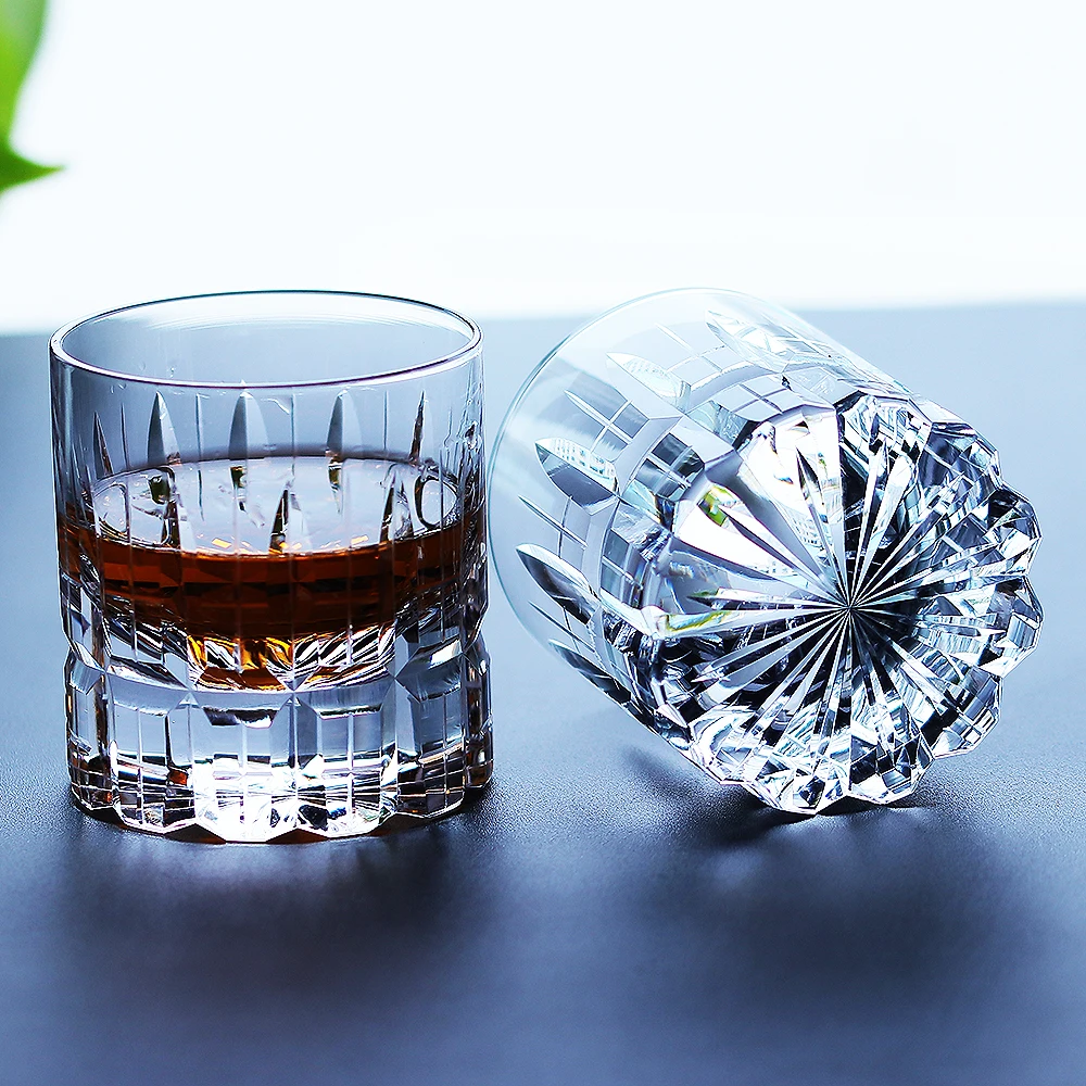 

Хрустальные бокалы Edo Kiriko ручной работы, стакан для коктейля, стакан для виски, ручная резка с глубокой фаской, старомодные стаканы, 210 мл