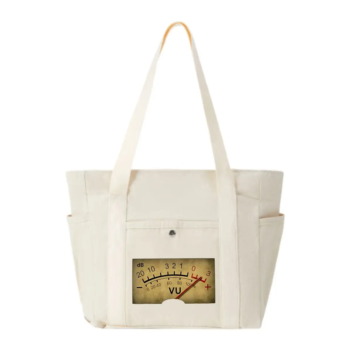 

Vintage VU Meter Large Capacity Tote Canvas Bag for Work Outgoing High Appearance Commuting