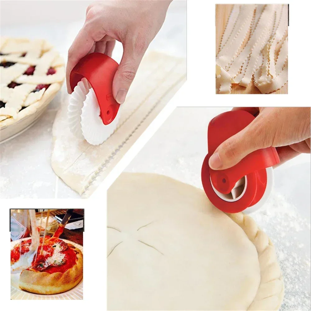 Kitchen Pizza Cutter, Pastry Dough, Lattice Pastry Pie Decor, Wheel Roller Crust, Baking Decor Tools, Noodle Roll Fancy Knife