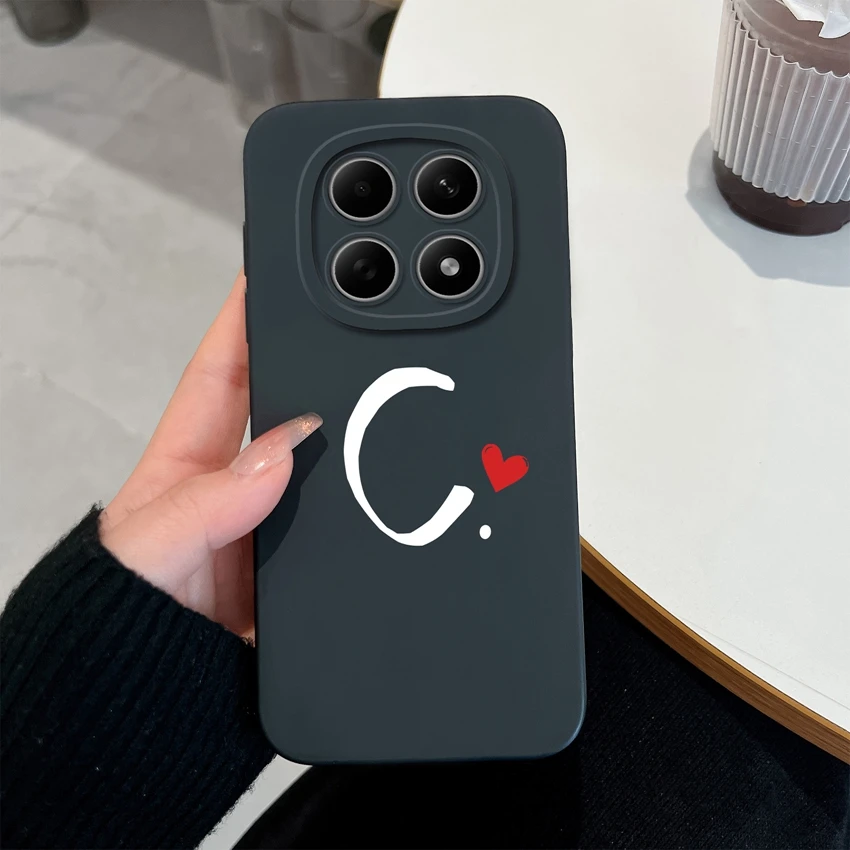 Niedliche Buchstaben Handyhülle für Redmi Note 15 15Pro 4G Gehäuse Weiche Matte Silikon Linsenschutz Hülle für Redmi Note15 15 Pro Schale – Detail 3