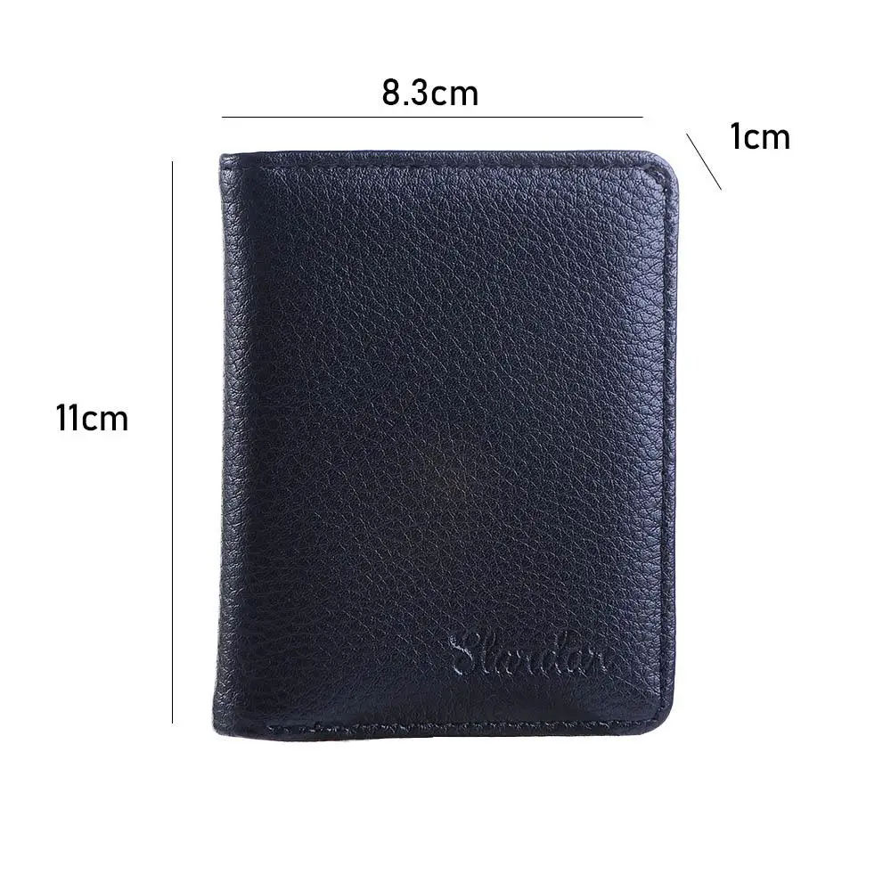 Cartera de cuero PU con Clip para tarjetas de crédito para hombre, monedero con múltiples ranuras, funda para tarjetas de identificación, tarjetero de negocios, diseño de moda