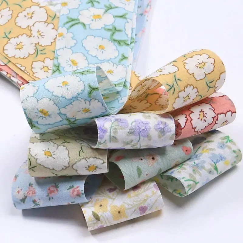 5yards Elegant Pastoral Flower Printed Ribbon for Clothing Sewing Supplies DIY Hair Bows Gift Wrapping Craft Accessories