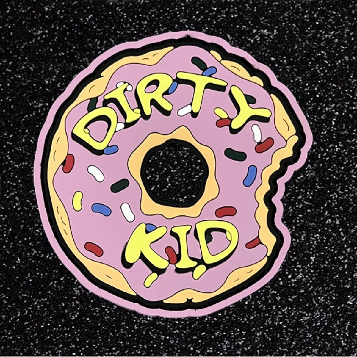 Dirty Kid Donut Morale Badge PVC Patch Tactical Military ARMY Armband Hook and Loop Patches Sticker for Backpack Hats