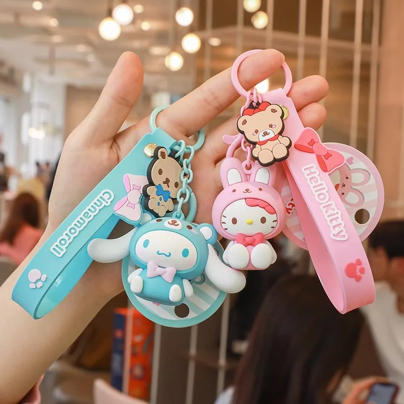 

Sanrio Car Key Pendant, Exquisite High-End Keychain, Cartoon Ornament, Anti-Lost Keychain, Hello Kitty Kuromi Car Accessories