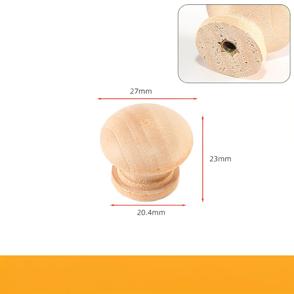 Modern Wood Cabinet Knobs Mushroom Round Drawer Pulls For Pawis Furniture Wardrobe Cupboard Handle Minimalist Home Decor