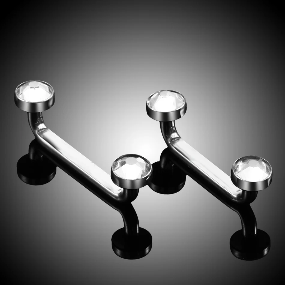 10pcs/lot Titanium CZ Surface Barbell Micro Dermal Piercings Crystal Hide-in Skin Diver Micro Dermal Anchor Piercing Sex Jewelry