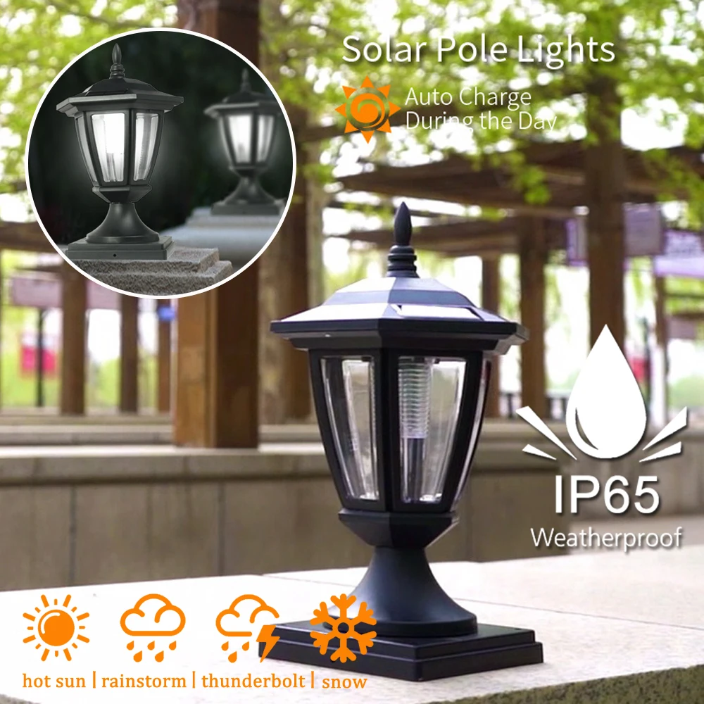 1pcs Solar Light Fence Light IP65 Outdoor Solar Lamp For Garden Decoration Gate Fence Wall Courtyard Cottage Solar Lamp