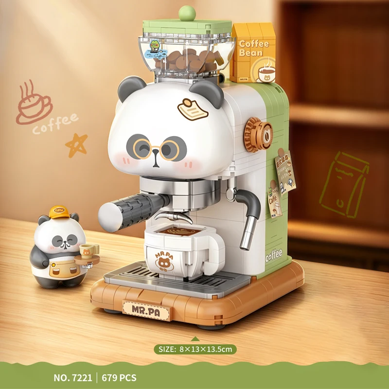LOZ Retro Home Appliance Toys Series: Coffee Machine, Camera, MOC Building Blocks Desktop Ornament, Assembly Toys, Birthday Gift
