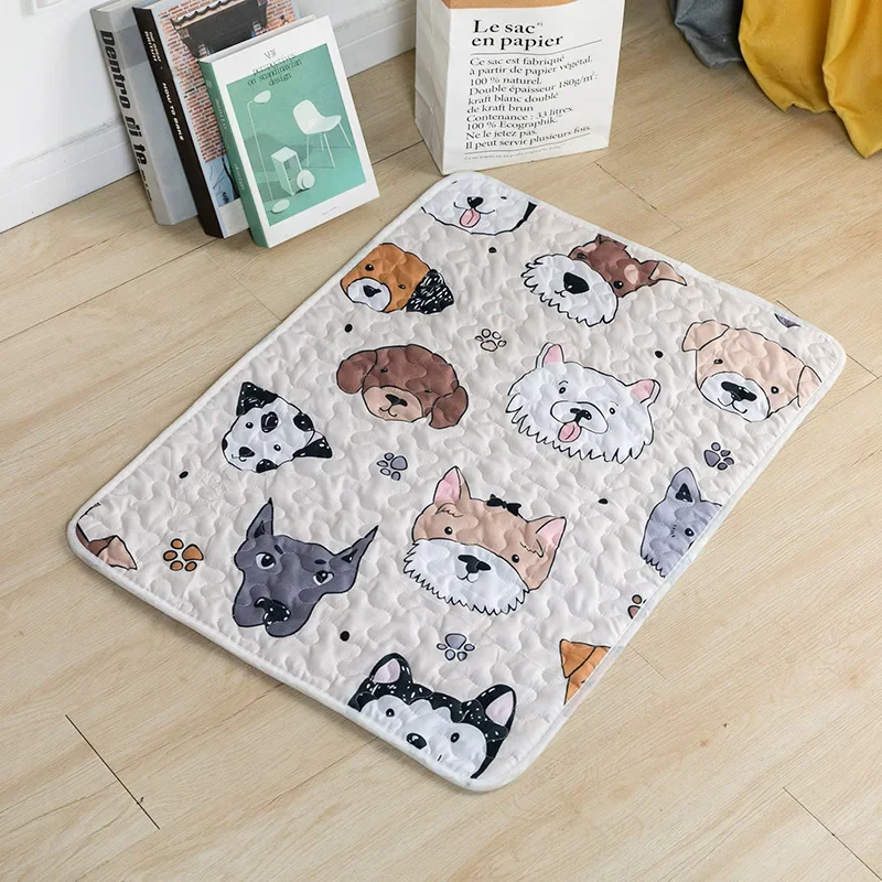 쿨매트 Washable Pet Diaper Mat Reusable Mats for Dogs Dog Bed Urine Washable Dog Training Pad Four Seasons Pet Mat Urine 강아지