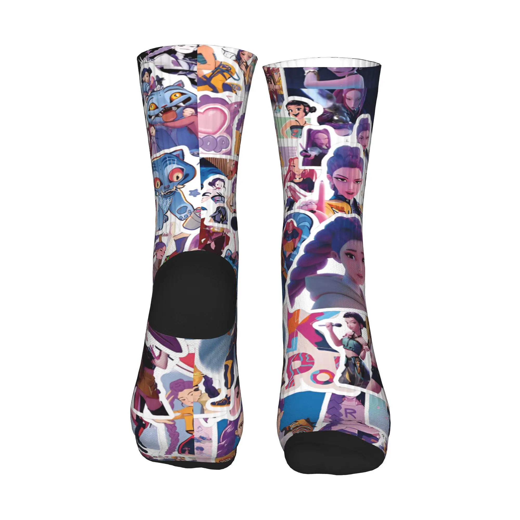 Kpop Demon Hunters Rumi Zoey Jinu Socks Autumn Stockings Funny Men High Quality Socks Graphic Running Sports Anti Sweat Socks