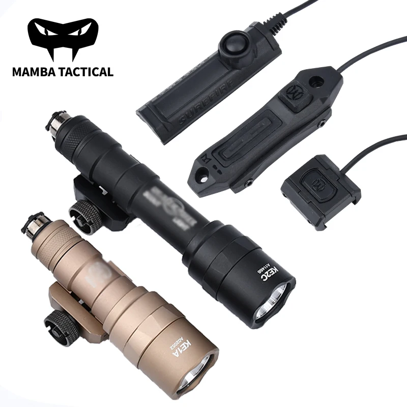 Tactical SF M300 M600 Surefir Marking Flashlight Remote Control Pressure Switch Set Fit 20mm Rail Airsoft Hunting Weapon Lamp