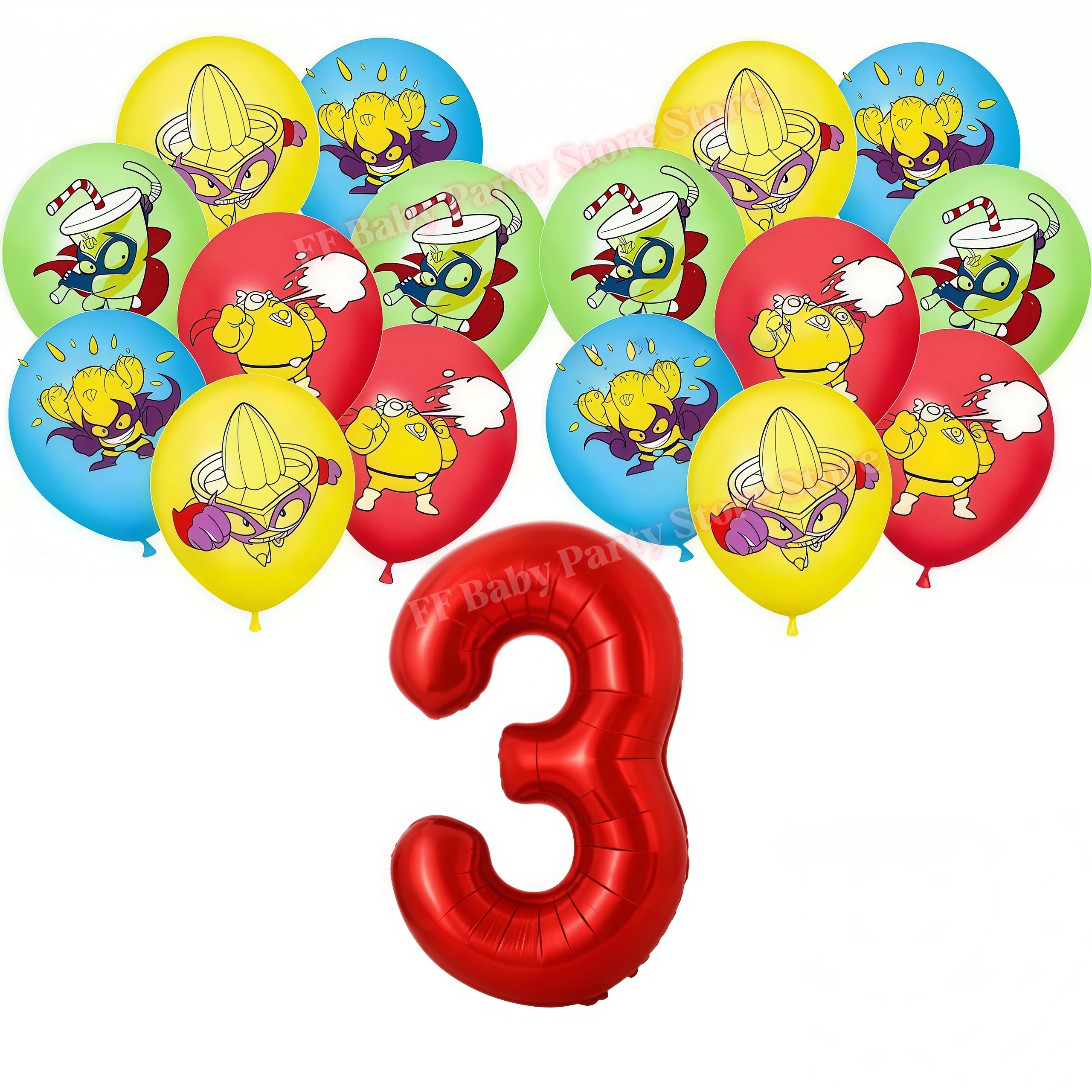 Superthings Geburtstagsparty-Dekoration Superzings Spielballons Tortendekoration Hintergrund Babyparty-Event-Zubehör Kindergeschenke – Detail 10