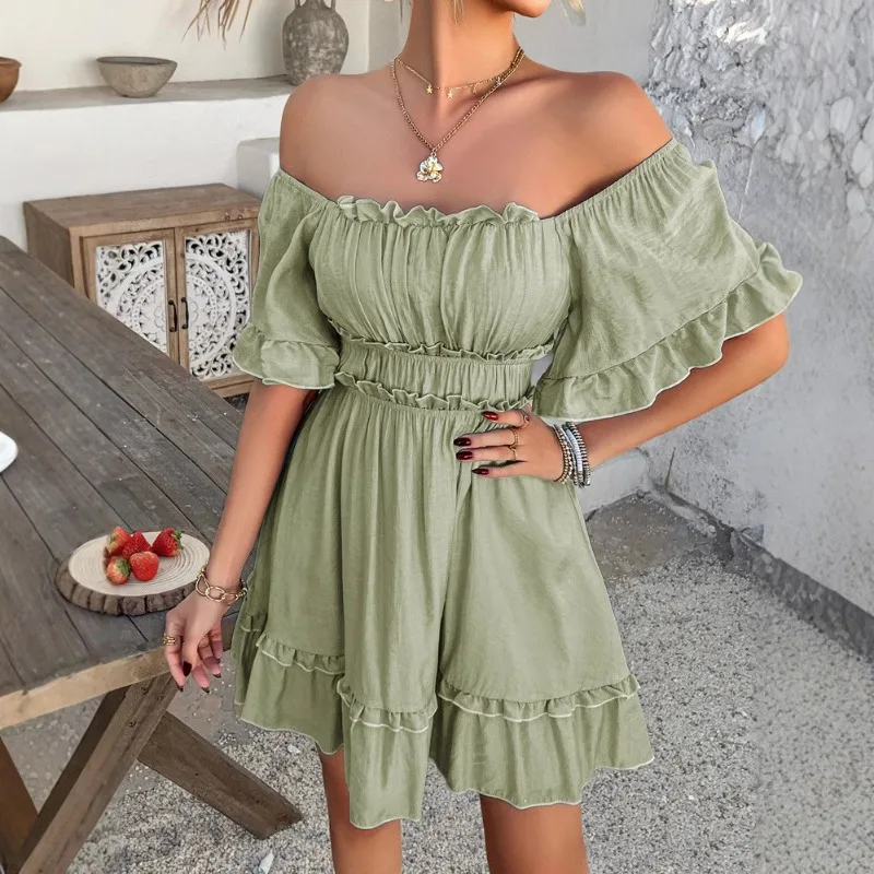 Letnia sukienka maxi dla kobiet na lato 2025 - Elegancka długa, zwiewna sukienka wróżki, moda transgraniczna, styl boho chic, na wesele na plaży dla gościa.