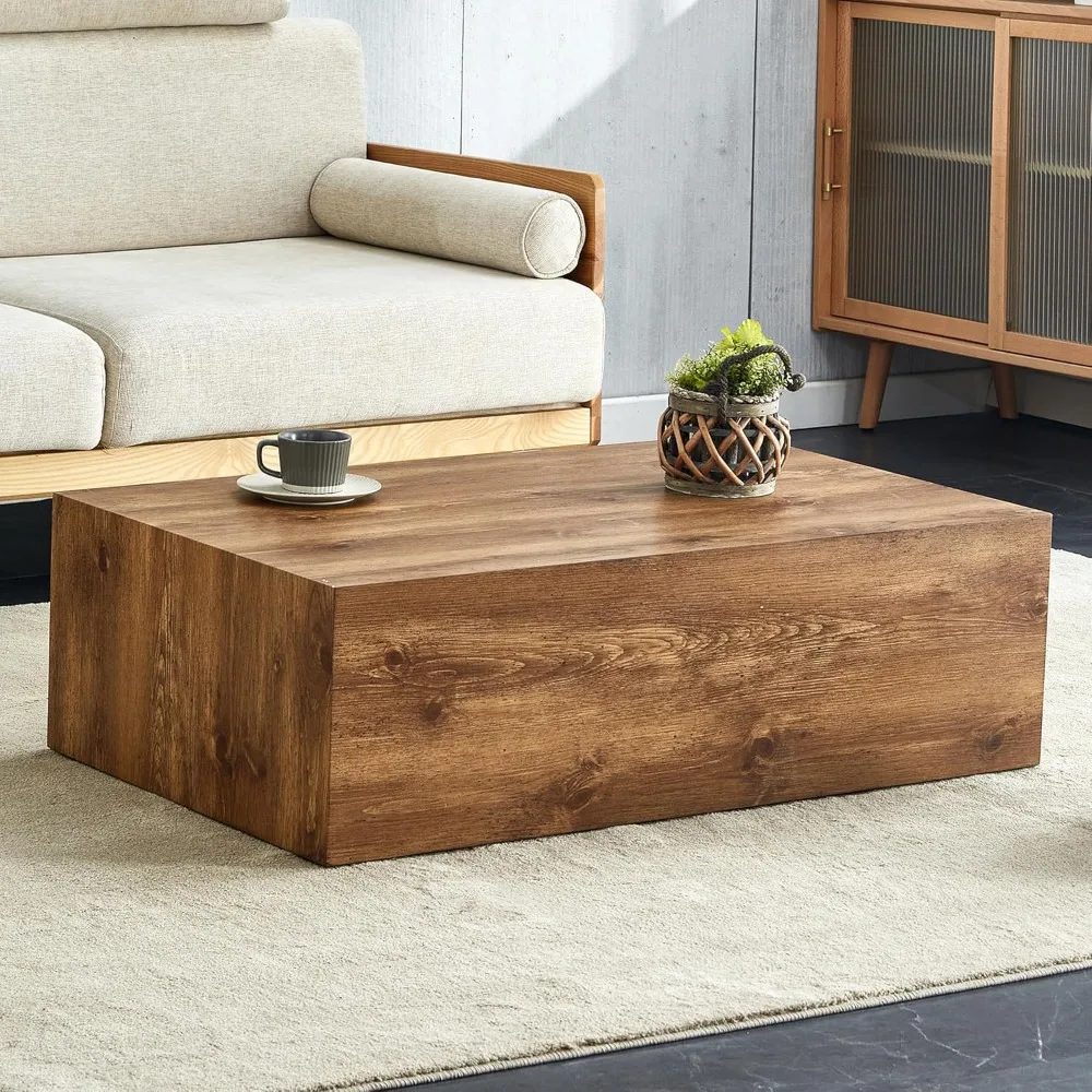 

Wood Grain Coffee Table Wood Grain,Rectangle Wooden Center Table for Living Room,Contemporary Cocktail Center Table