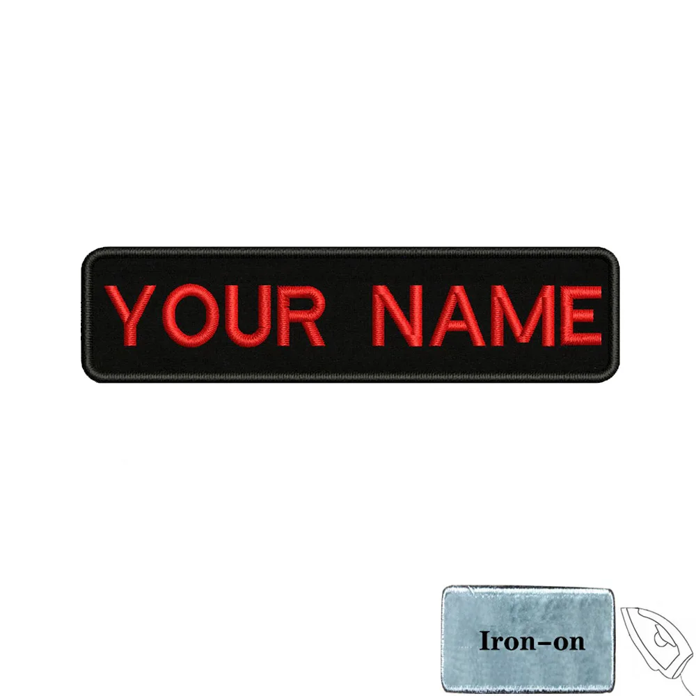 1 ST 10 cm X 2.5 cm Custom Gepersonaliseerde Naam nummer Patch Strepen Badge tags chevrons Armband Ijzer Op Of Haak lus geborduurd