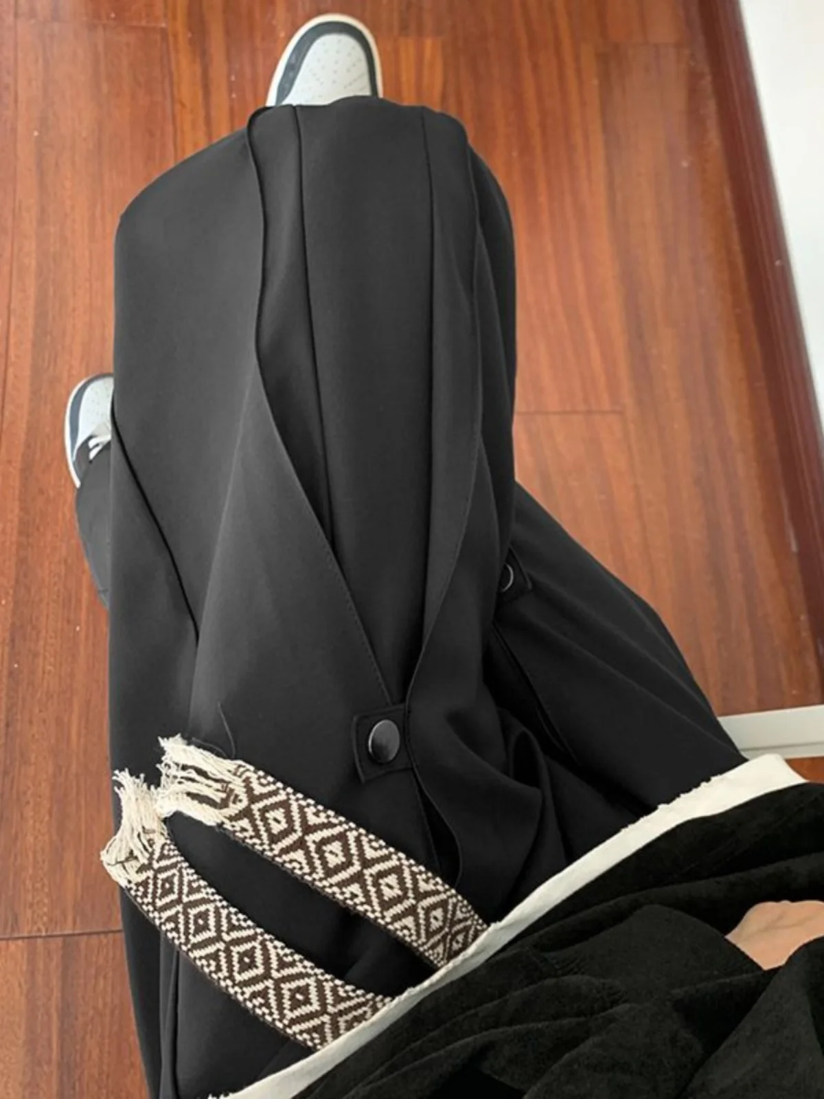 

plus Size Loose Casual Pants Men's Spring Autumn High Waist Straight Leg Long Trousers Dra Sensation Trendy Cotton Fabric