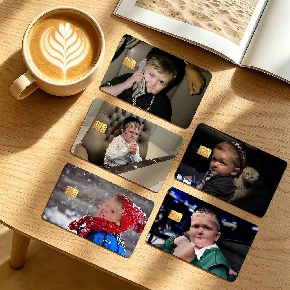 Funny H-Hasbulla Credit Card Public Transportation Cards Protective Sticker Waterproof Card Face Decoration 4PCS