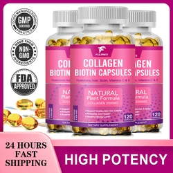 Biotin | Collagen | Keratin | Hyaluronic Acid - Hair Growth Support Supplement | Skin & Nails Beauty - B1 | B2 | B3 | B6 | B7