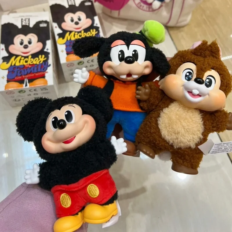 Genuine Mickey Family Cute Together Series Plush Doll Pendant Cute Handmade Cartoon Characters Toy Ornament Child Birthday Gifts