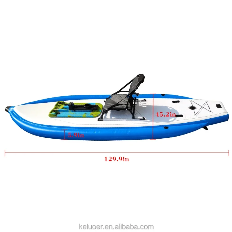 Keluoer Water Sport Jet Surfboard Accessories Hot Selling Inflatable Fishing Board Paddle Board Set With Pedal