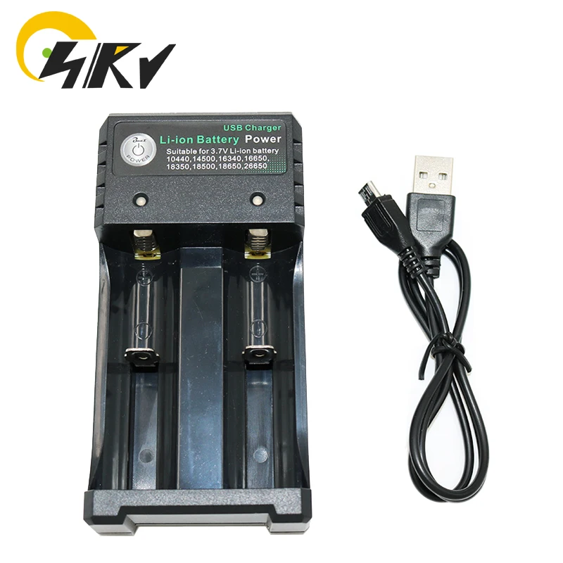USB Charger สำหรับ3.7V แบตเตอรี่ Li-Ion 10440 14500 16340 16650 18350 18500 18650 26650อเนกประสงค์พร้อม Micro USB อินพุต