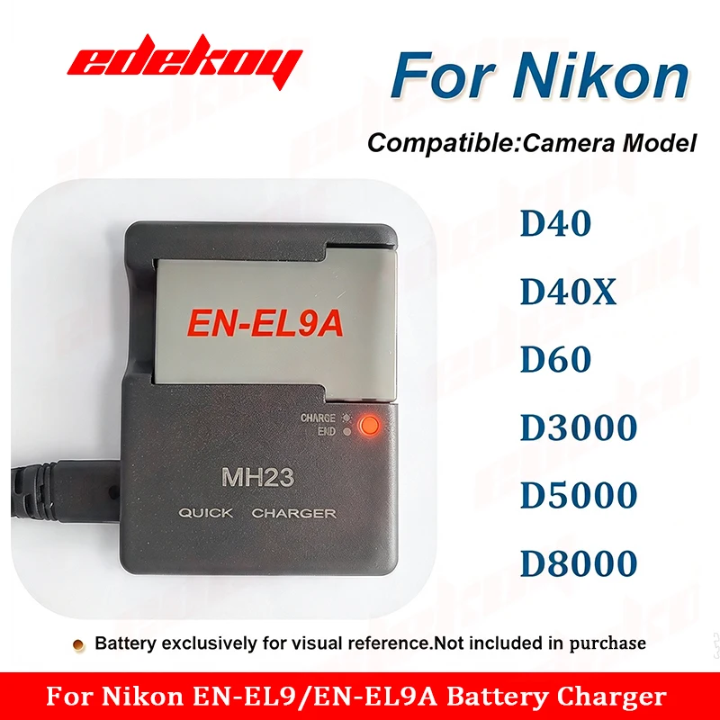 Ładowarka MH-23 MH23 do aparatu Nikon EN-EL9 ENEL9A D40 D40X D60 D5000 D3000 D8000 — zdjęcie produktu 2