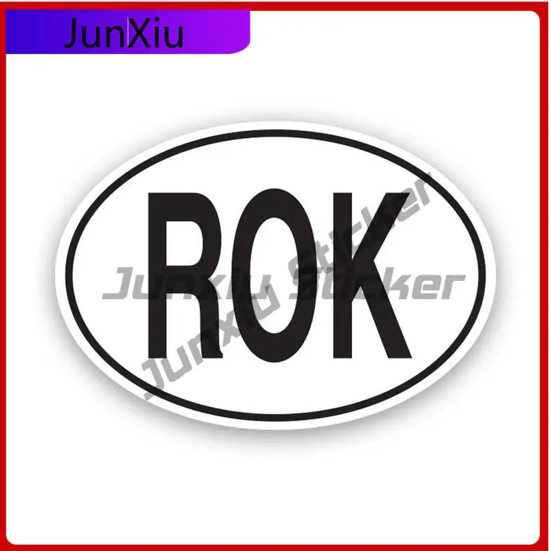 

Rok Republic Of Korea Country Code Oval Sticker Uv Protected Decalssouth Korean Country Code Euro Ovals Car Sticker Vinyl Decal