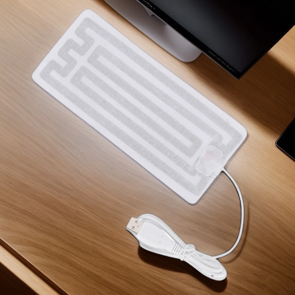 

2Pcs USB 5V Electric Heating Pad USB Heating Element Film Heater Portable Cloth Heater for Warm Feet Hand Warmer Electric Belts