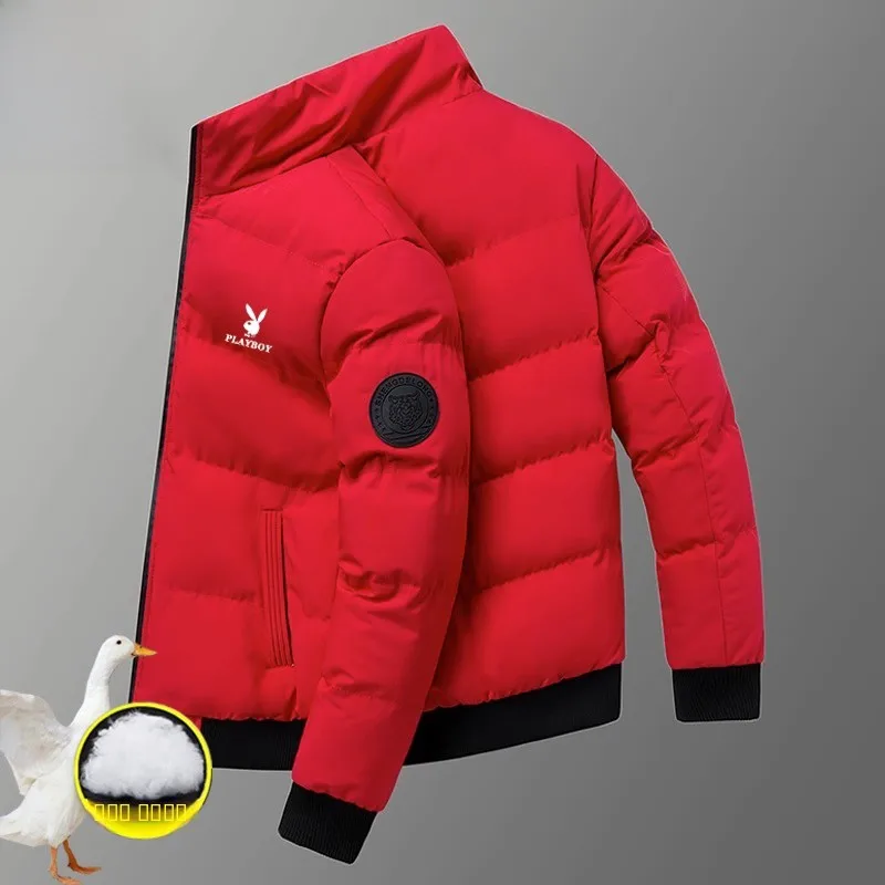   الرجال Thiened القطن Jaet الوقوف طوق أسفل معطف الخريف الشتاء جديد Faion العلامة التجارية الشباب ular طويل Sle لون نقي