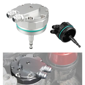 BMW M52 M54 용 오일 쿨러 용 BEVINSEE 오일 필터 캡, BMW E36 E46 E39 E60 E61 X3 X5 Z3 Z4 용, 교체 11421744000 11421741000