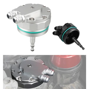 Bevinsee oil filter lid for BMW M52 m54 oil refrigerator for BMW E36 E39 E39 E61 X3 x5 Z3 Z4, replacement 11421744000 11421741000 6 Main Oil Filter Sales - №6