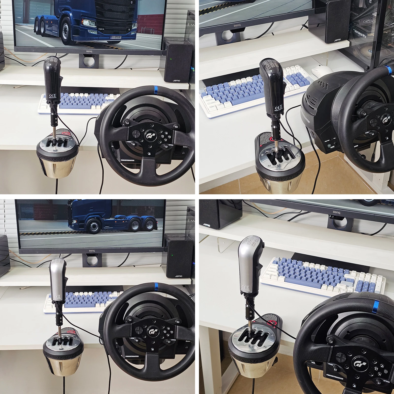 Prawy ster kierunkowskazów, lewy dźwignia zmiany biegów, gałka zmiany biegów do ETS2 ATS Game Shift Head Euro Truck Simulator, kompatybilna z Logitech G923 G29 G27 MOZA HGP SQ — zdjęcie produktu 6