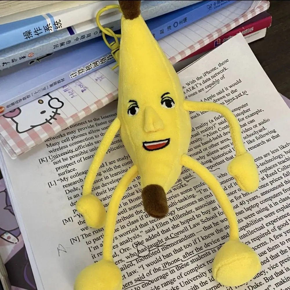 

Cute Big Banana Plush Pendant Portable Funny 20CM Plush Doll Creativity Can Pronounce Big Banana Bag Pendant