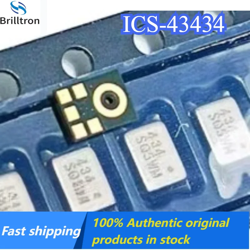 5-20PCS  ICS-43434 QFN-6 Original Bottom-Port Microphone with Digital I2S Output Brand New Original in Stock , Fast Shipping.