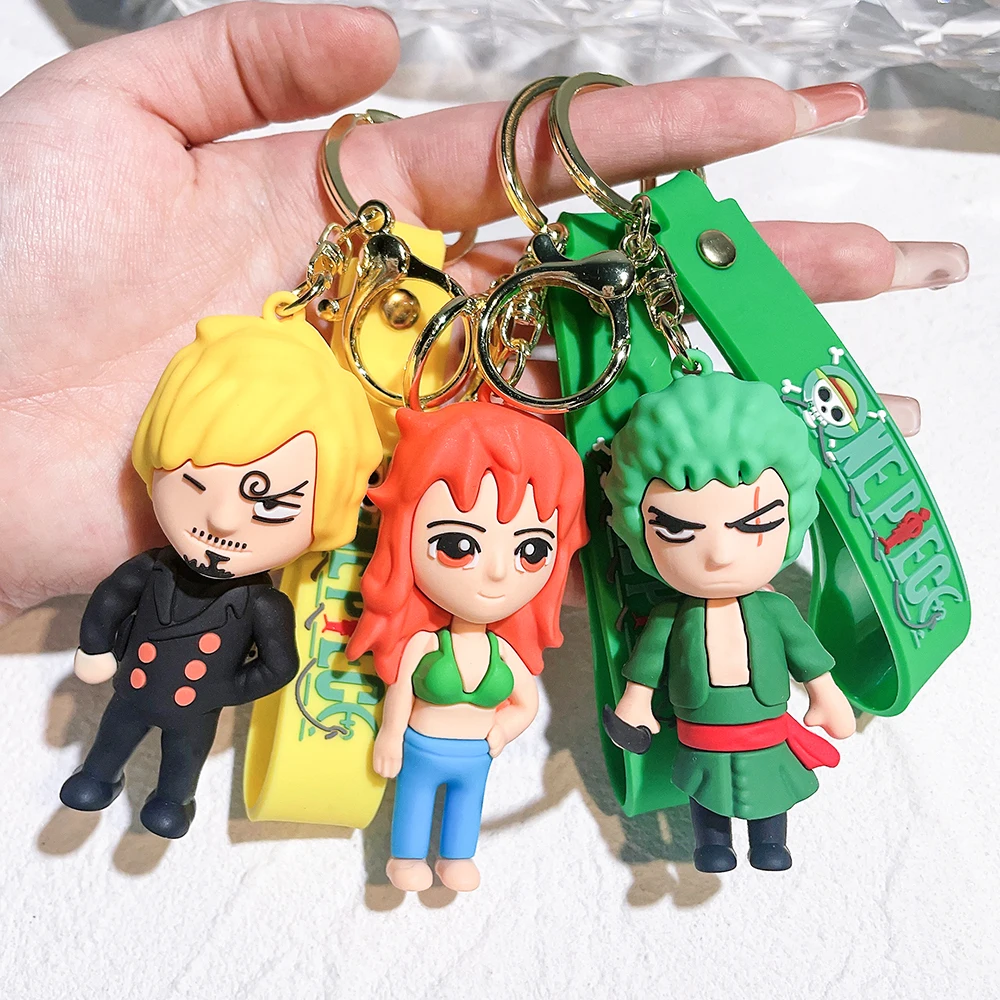 Valaki Szólam Anime Tulaj D. luffy keychain szilikon kulcs gyűrűk Kardbojt Hátiszák Medál kiegészítők cosplay ékszer kellék ajándékok