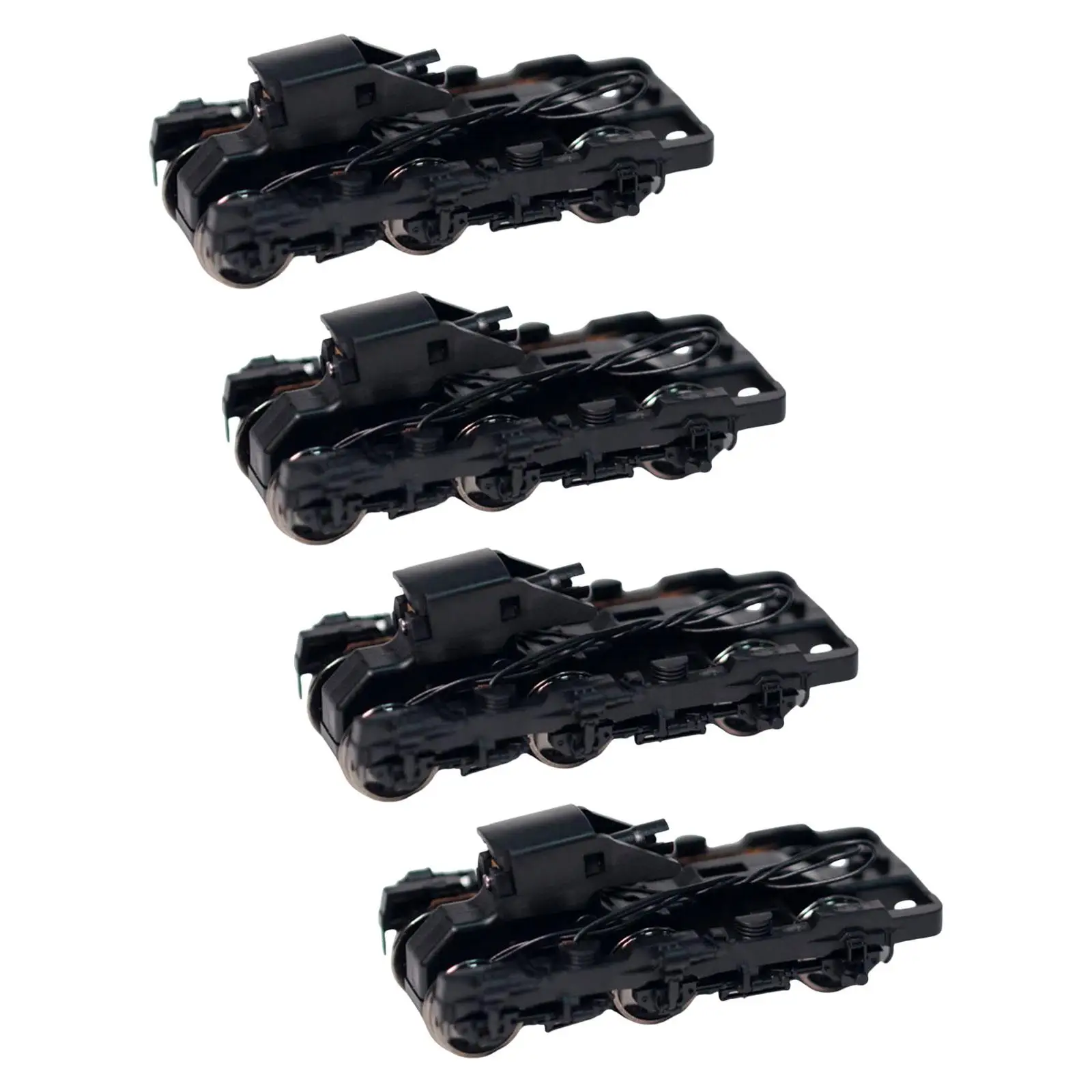 4x Model Train Bogies Metal Wheels 1:87 Model Trains Bogies for Model Train