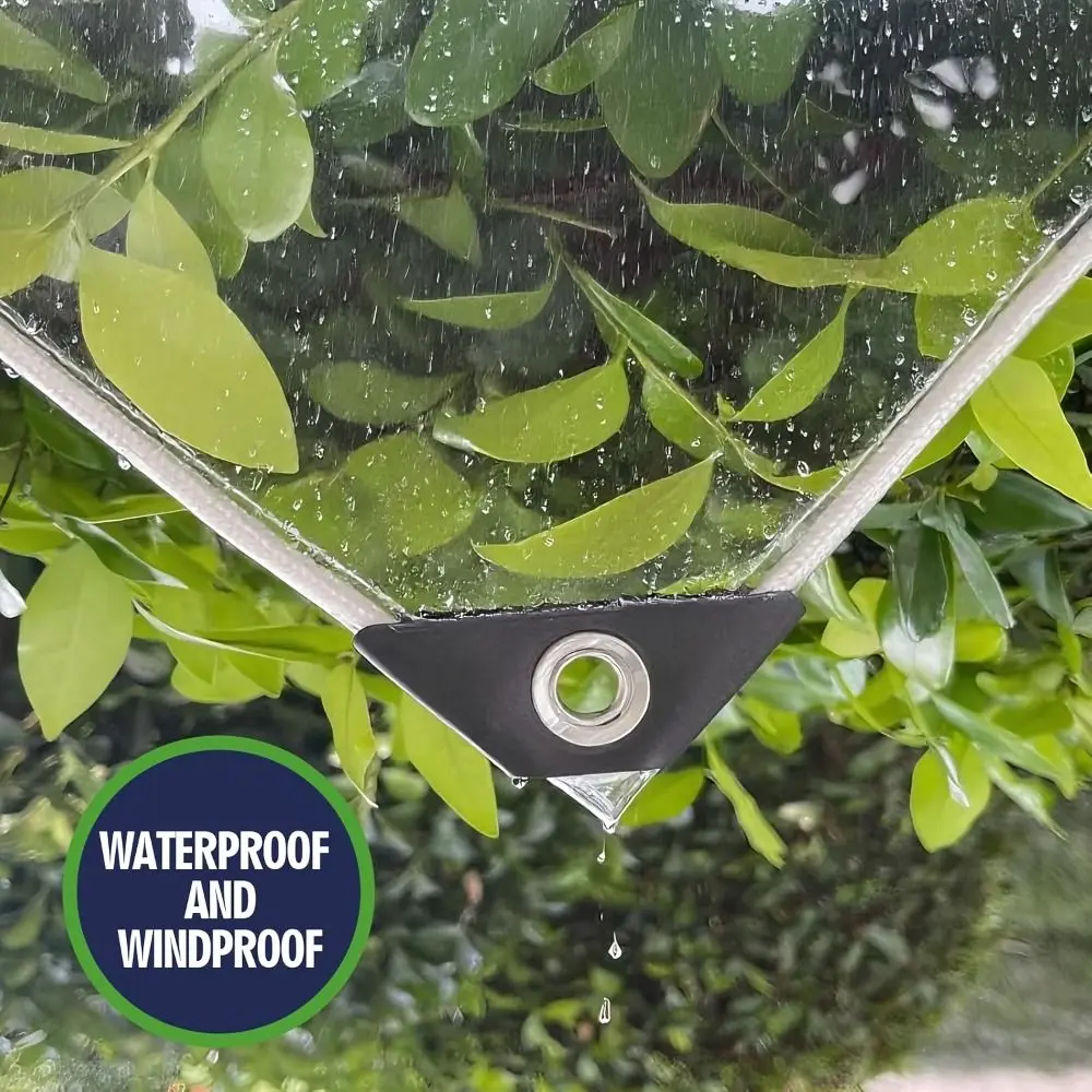 High-Transparency PVC Waterproof Tarpaulin Puncture Resistant Anti Tear Plant Tarp Cover Fabric Lasting Freeze Resistant
