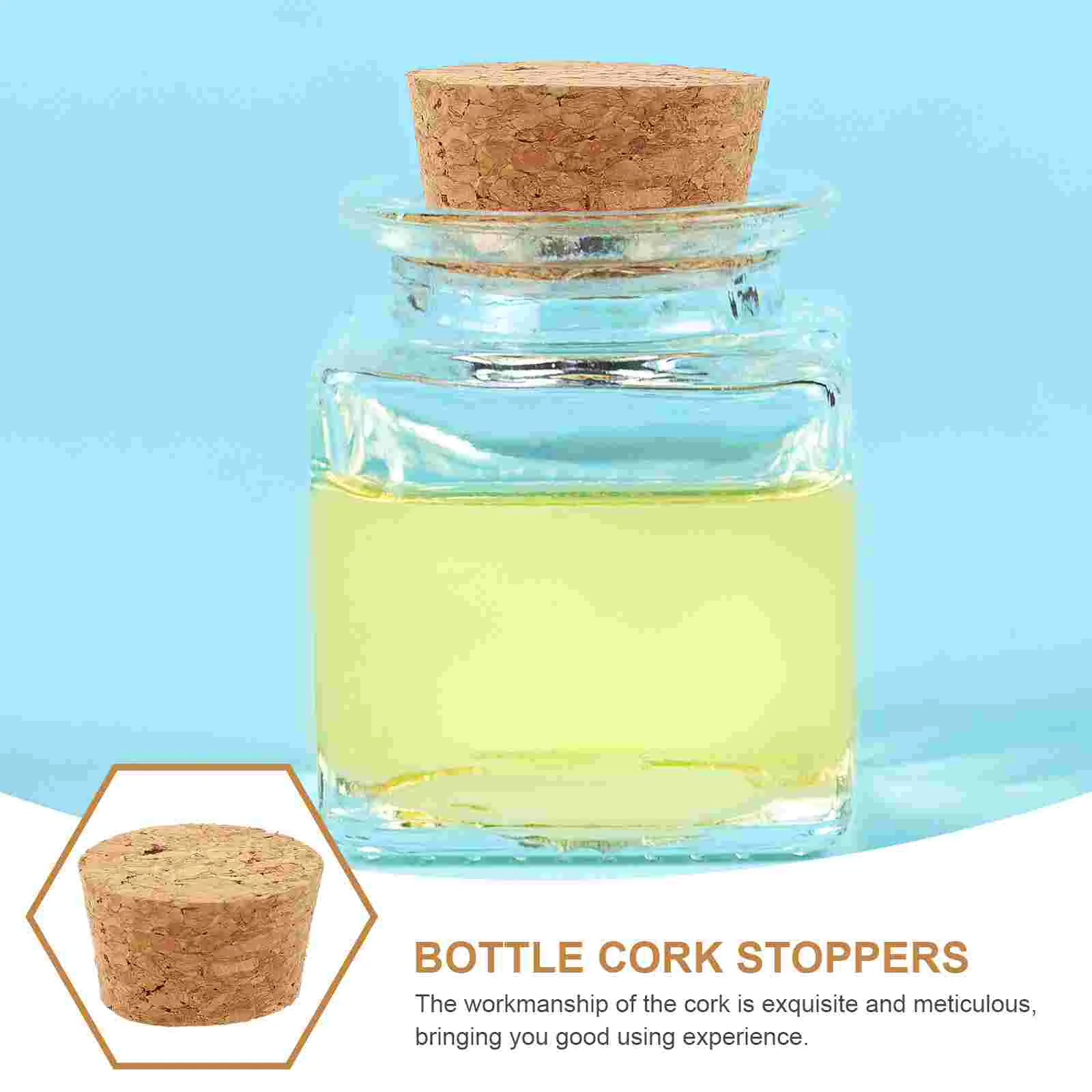 20 Pcs Decanter Drinks Glass Bottle Cork Beverages Plugs Wood Stopper Stoppers