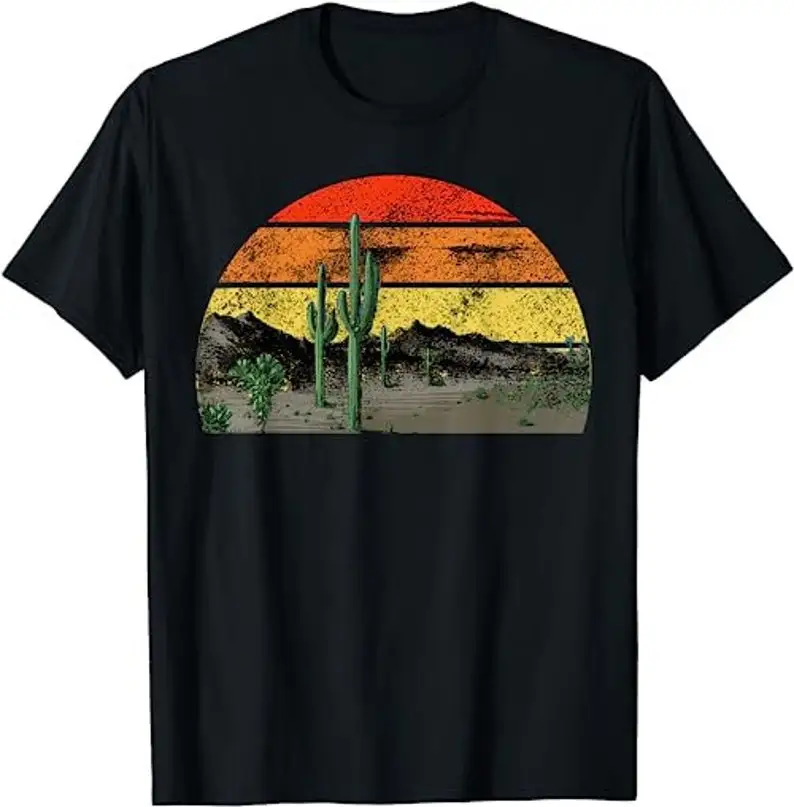 Southwest Desert Cactus retro vintage sunset Saguaro Cactus T-Shirt, Sweatshirt, Hoodie - 28002