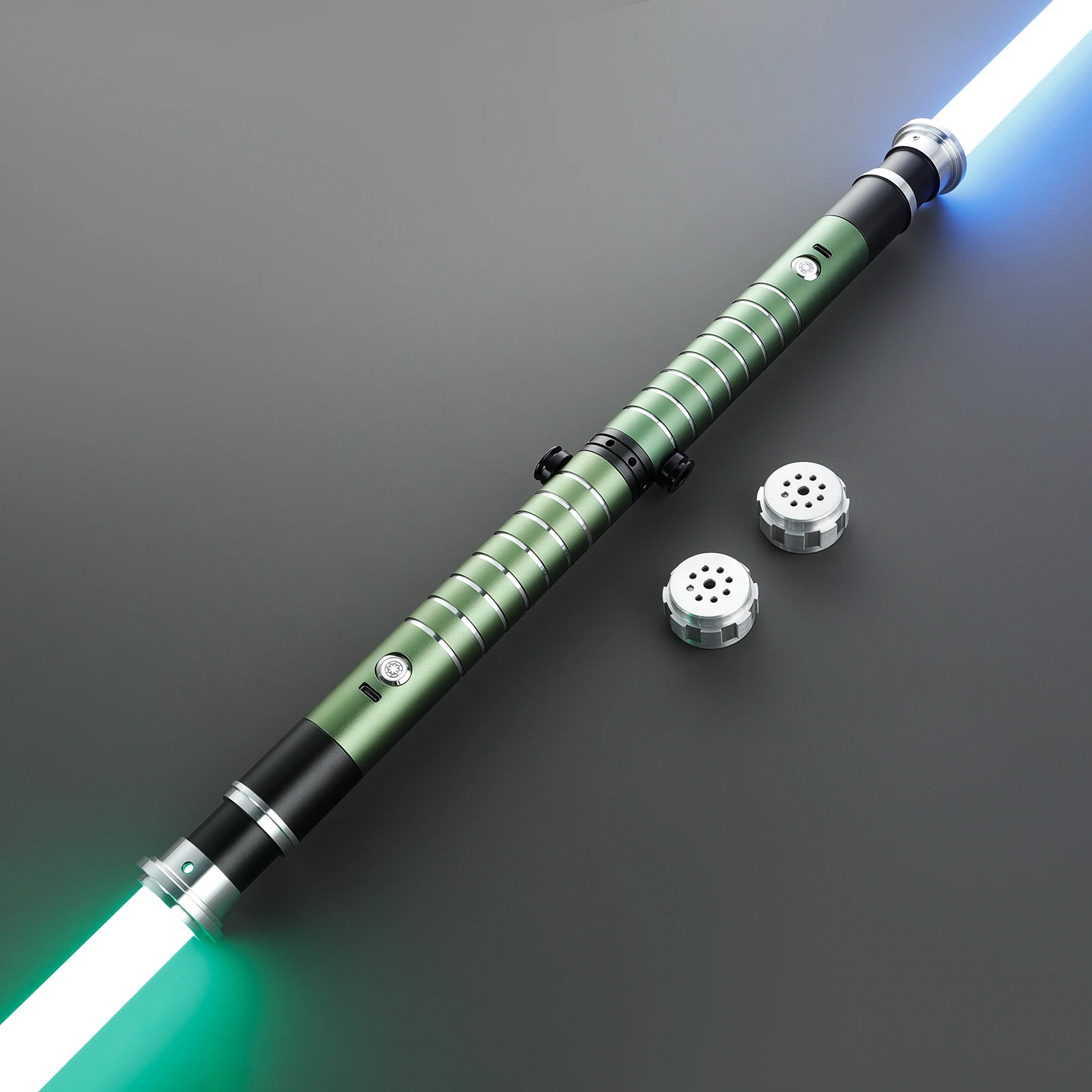 

DamienSaber 2PCS Heavy Dueling Lightsaber Sensitive Smooth Swing Light Sabers Metal Hilt Motion Control with 34 Sound Fonts