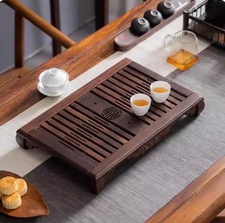 

Pear Blossom Solid Wood Tea Tray Tea Table Household Drawer Type Water Storage And Drainage Tea Set Tools Kung-fu Tea Tray