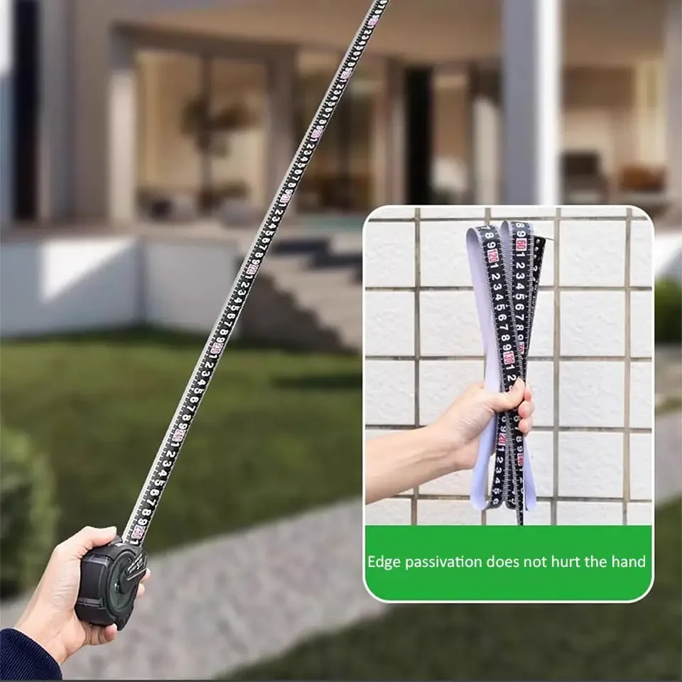 Misura di nastro in acciaio autobloccante da 3-10 m addensato temprato resistente all'usura anti taglio righello manuale strumento di misurazione domestico