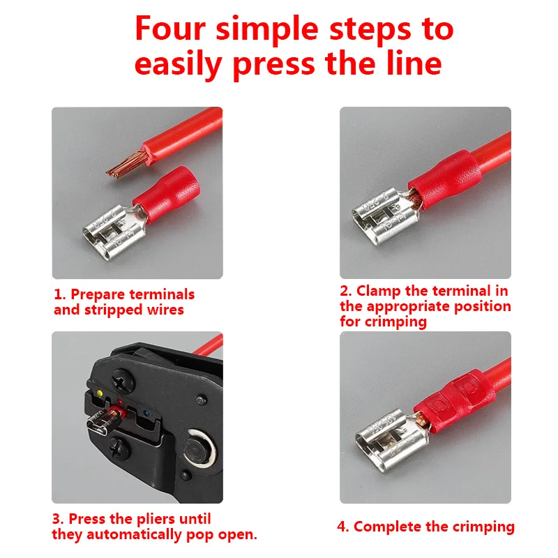 Wire Connector Kit Male Female Insulated Terminals Cold Crimp Terminals Assorted RV SV Crimp Terminals Spade Butt Connector