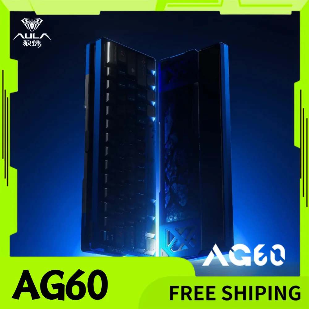

Механическая клавиатура AULA AG60 Pro/MAX, магнитный переключатель, алюминиевый сплав, 8000 Гц RT0.001, проводная игровая клавиатура, аксессуары для ПК для FPS