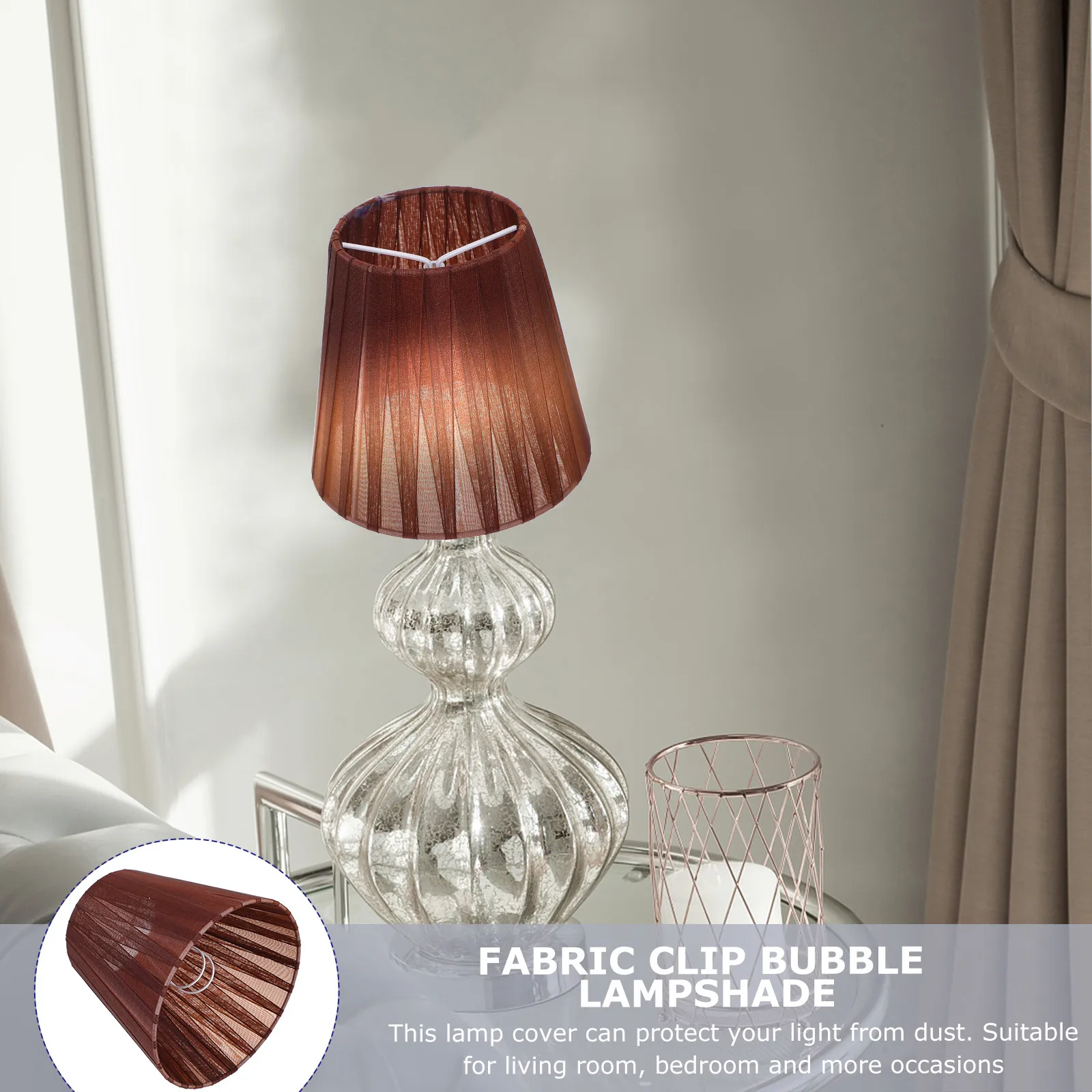 

2 шт. Премиальные полупрозрачные абажуры-клипсы из газовой ткани для потолочных, настенных и напольных светильников, для создания теплого романтического атмосферного освещения, декоративные