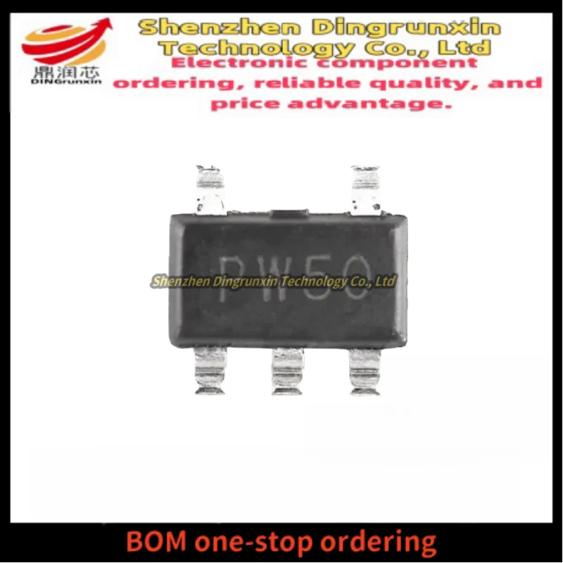 Original genuine PW5100-50 dry battery synchronous boost IC 2.4V to 5V chip patch SOT23-5