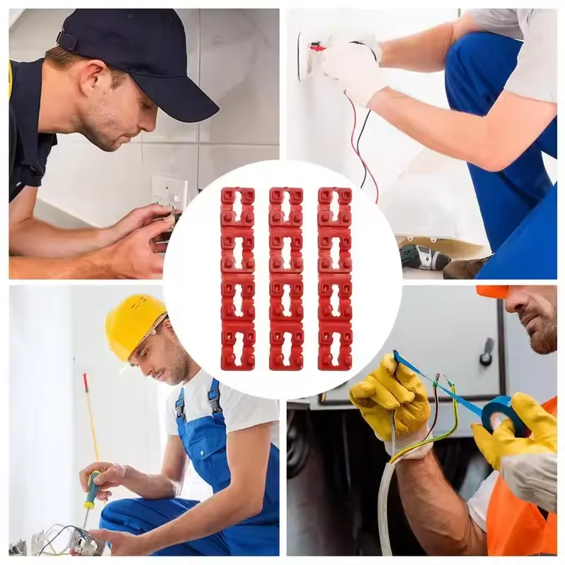Rote Steckdosenabstandshalter für Elektrokasten – Fixieren Sie lose Stecker, Lichtschalter und Steckdosenabstandshalter für sichere Installation – Detail 5