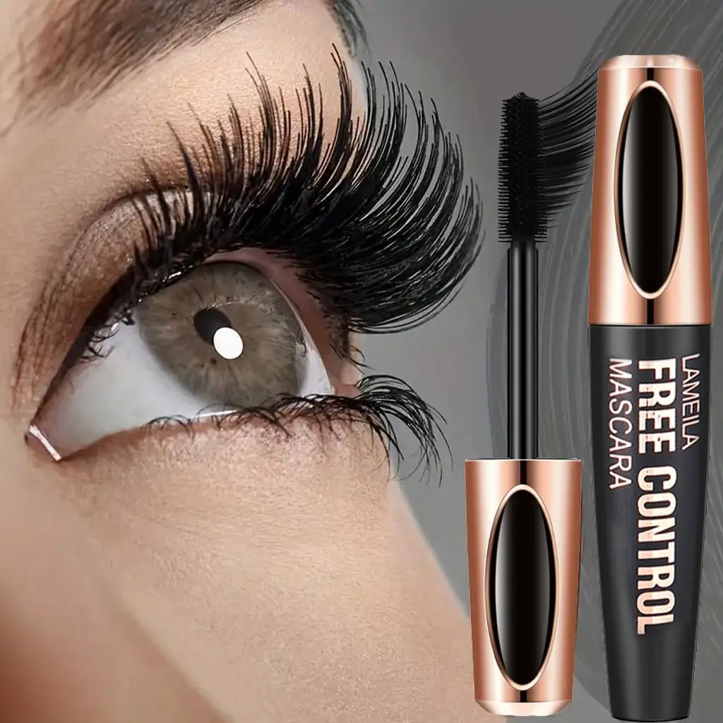 1pc 8d Silk Fiber Eyelash Mascara Waterproof Thick Lengthening MascaraCurling Long Black Extension