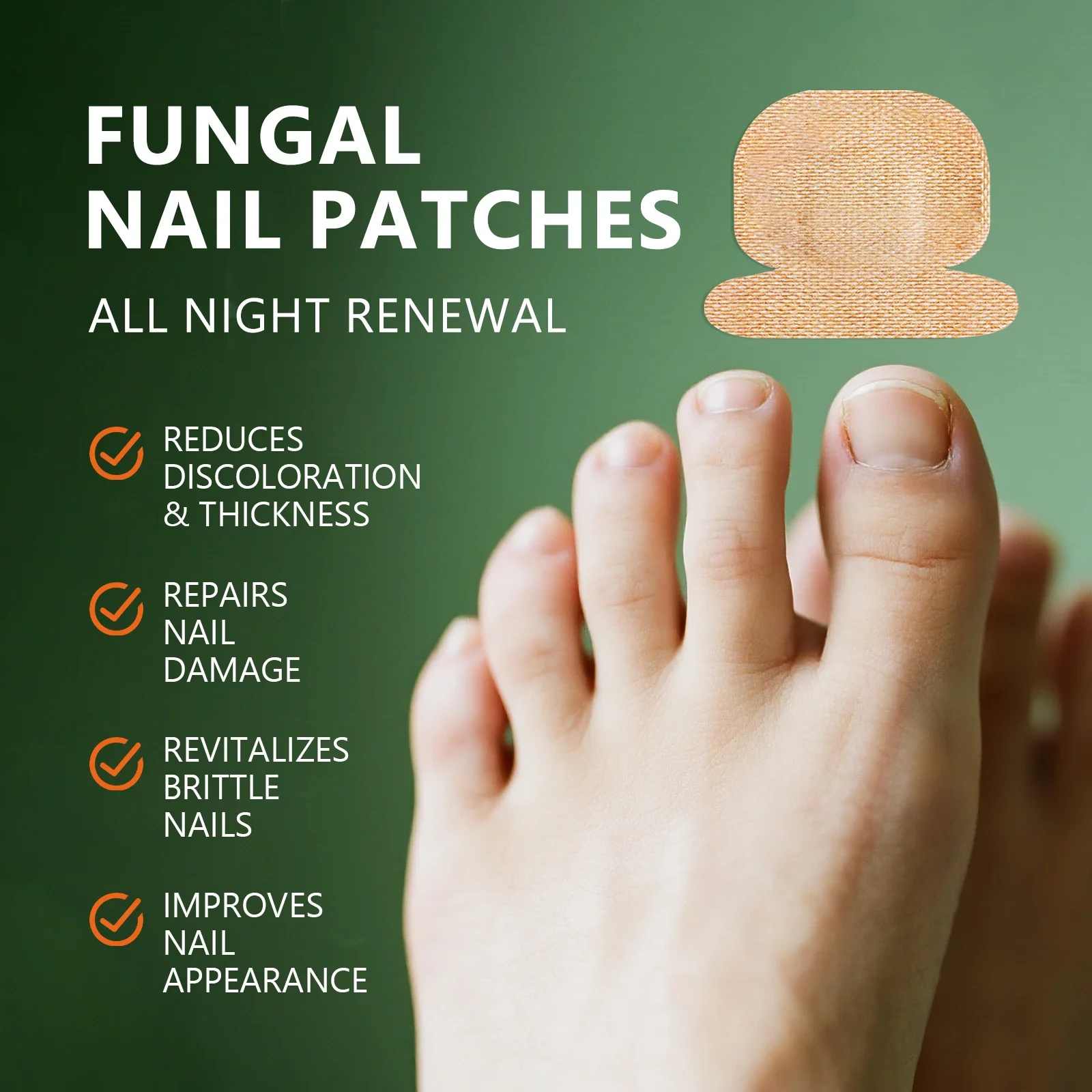 32 Stück Pilzreparatur-Nagelflicken. Reparieren Sie beschädigte Nägel. Verbessern Sie das Nagelaussehen. Stärken Sie spröde Nägel