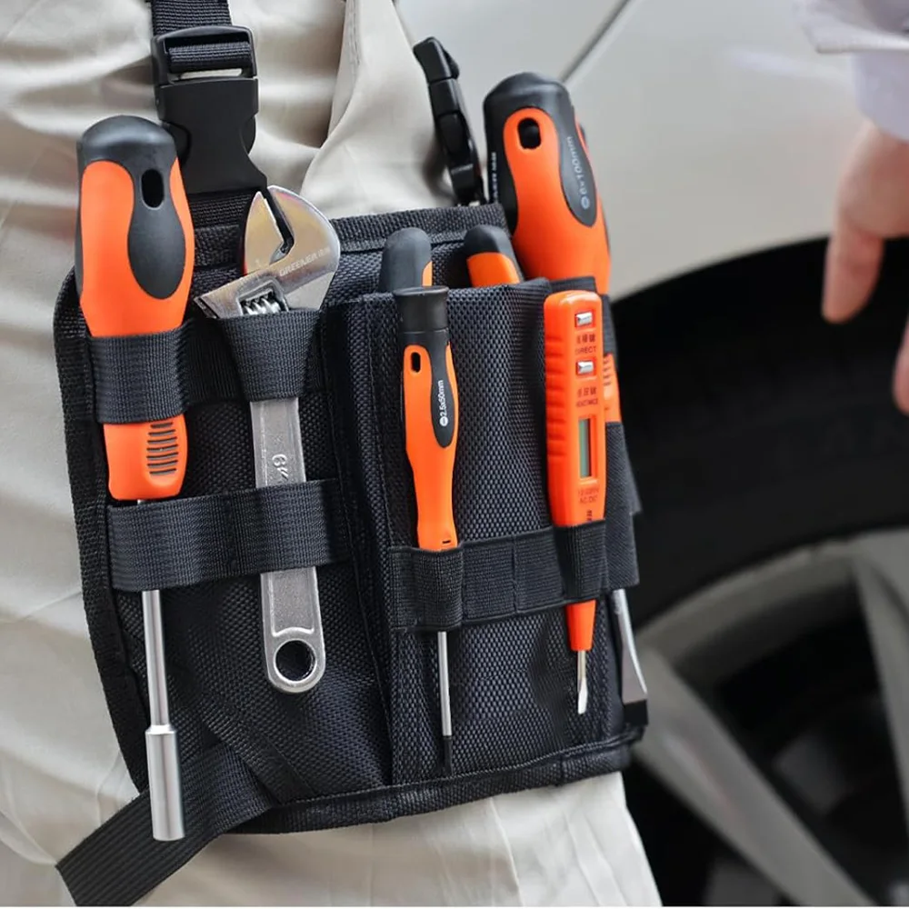 أداة حزام حقيبة العمل مع مشبك حزام الحافظة الساق أداة الحقيبة التكتيكية الخصر حقيبة كهربائي أداة حامل جيب للرجال صيانة #3